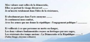 photo du texte sur l'engagement