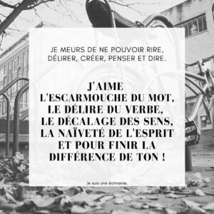 J'aime l'escamouche du mot